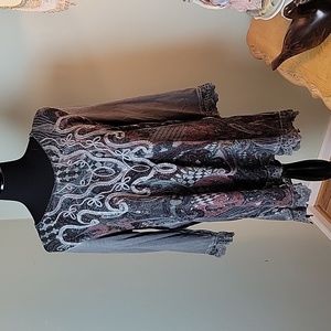 Soft surroundings embroidered blouse